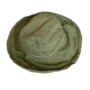 Linen Tropical Trends Sun Hat Green Adjustable